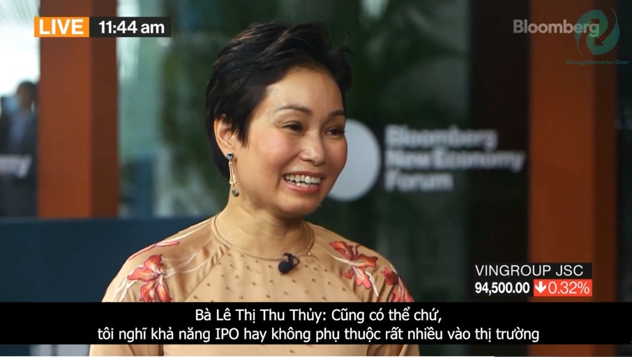 Bloomberg phỏng vấn lê thị thu thủy vinfast