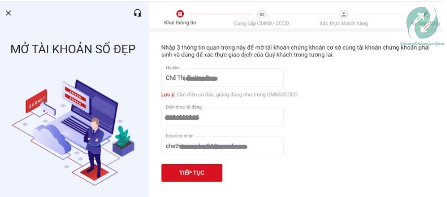 thông tin mở tài khoản chứng khoán techcombank