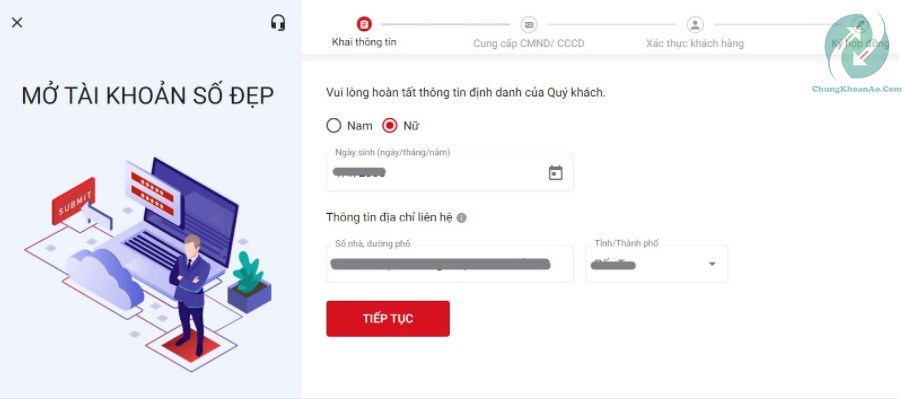 thông tin cách mở tài khoản chứng khoán techcombank