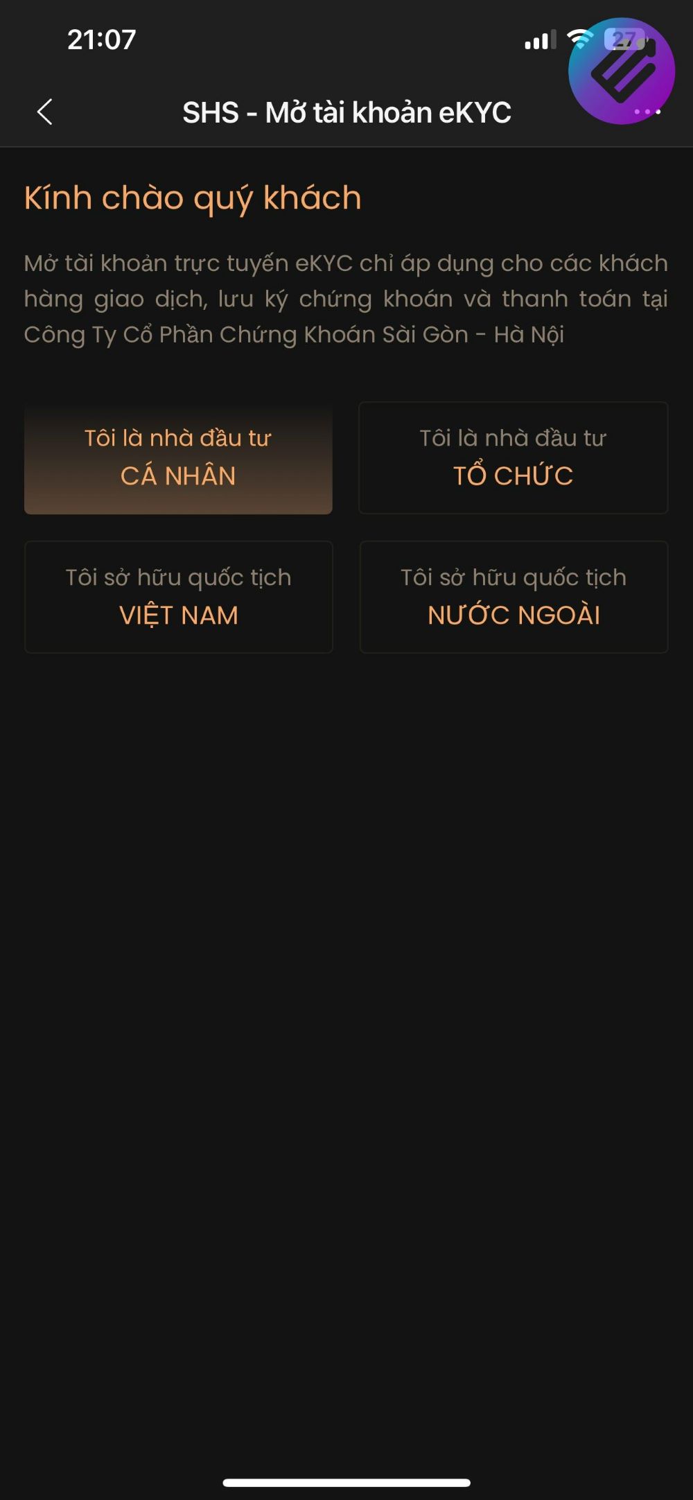 mở tài khoản chứng khoán shs trực tuyến