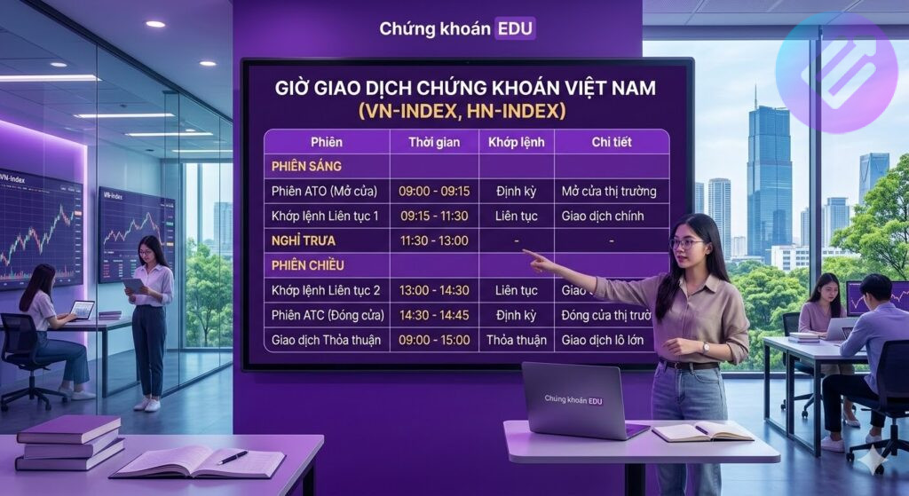 giờ chứng khoán việt nam