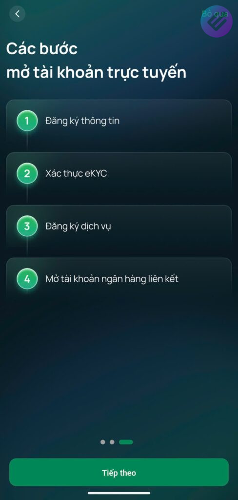 các bước mở tài khoản chứng khoán VPbank