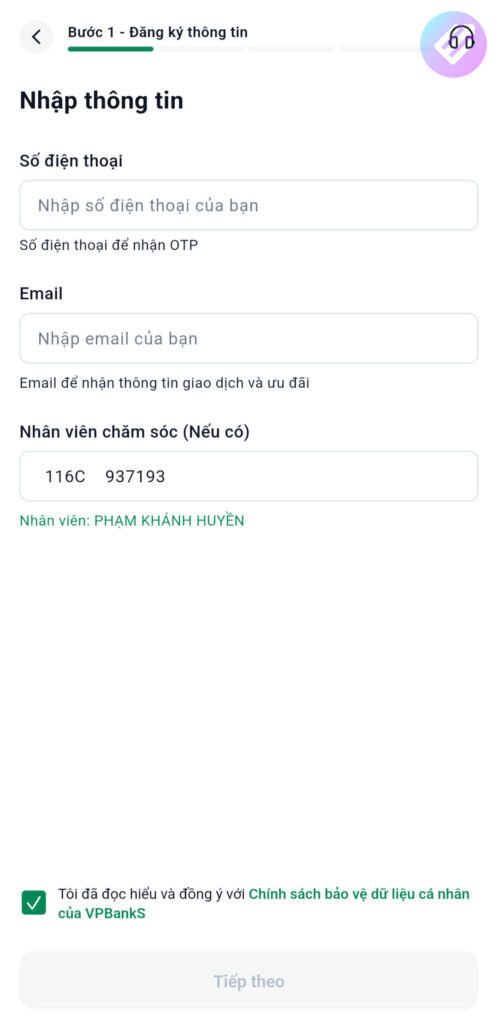 mo tai khoan chung khoan vpbank tren app dien thoai